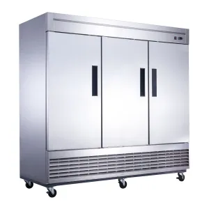 Chef AAA - T83R Commercial 83 Reach-In Refrigerator 3 Solid Door Stainless Steel 64 cu.ft.