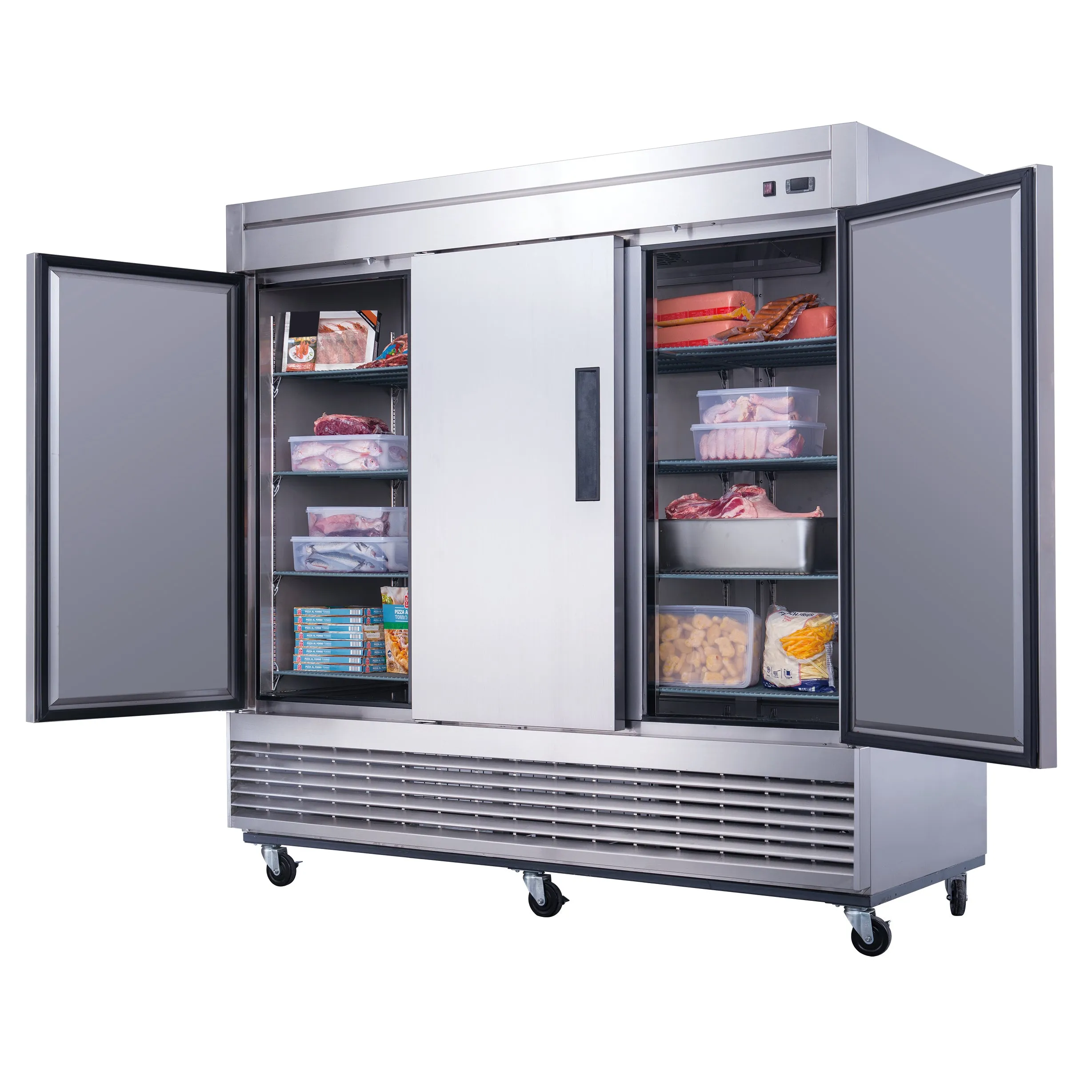 Chef AAA - T83R Commercial 83 Reach-In Refrigerator 3 Solid Door Stainless Steel 64 cu.ft.