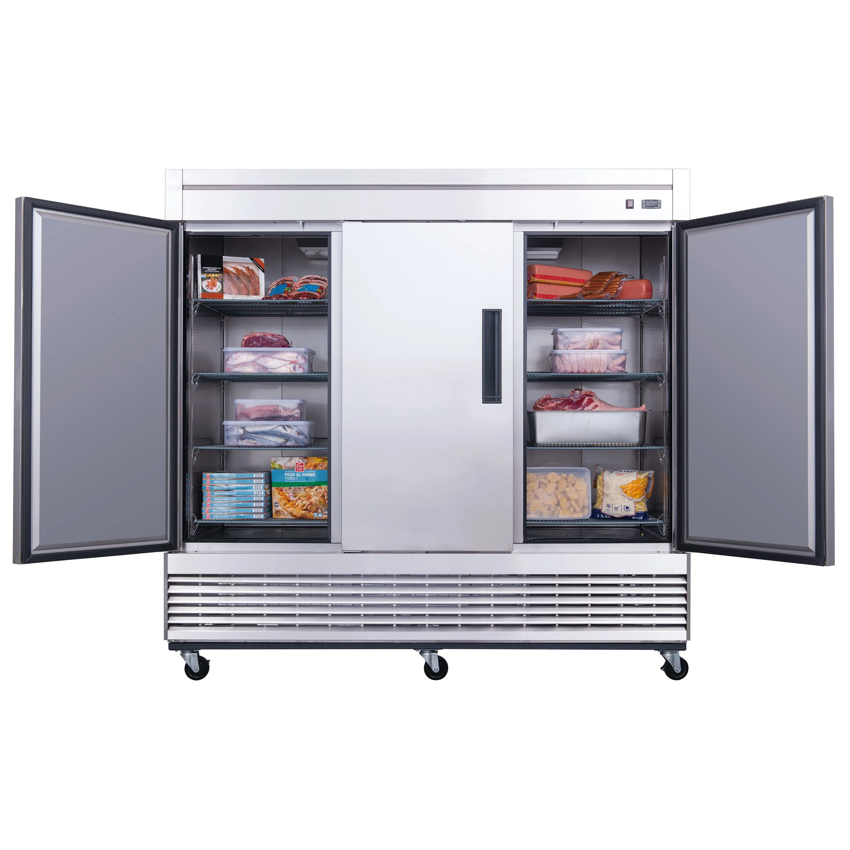Chef AAA - T83R Commercial 83 Reach-In Refrigerator 3 Solid Door Stainless Steel 64 cu.ft.