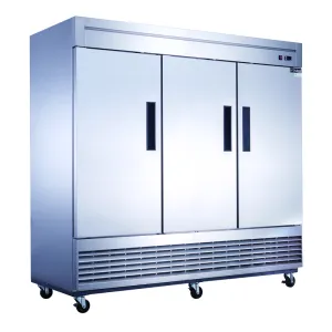 Chef AAA - T83RF Commercial 83 3 Solid Door Reach-In Refrigerator / Freezer Dual Zone