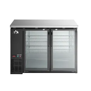 Chef AAA - TBB-48G-HC. Commercial 49 Glass Door Back Bar Refrigerator 11.2 cu.ft.