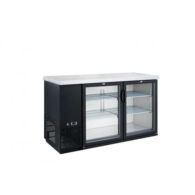 Chef AAA - TBB-60G-HC. Commercial 61 Glass Door Back Bar Refrigerator 15.2 cu.ft.