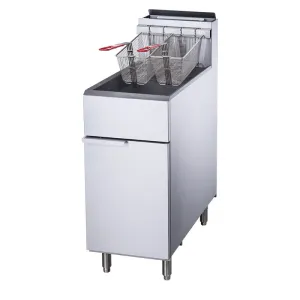 Chef AAA - TCF3-NG Commercial 40lbs Natural Gas Fryer with 3 Tube Burners