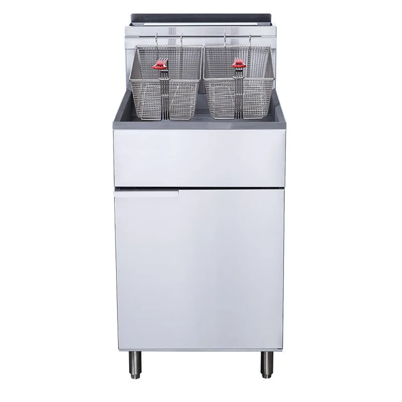 Chef AAA - TCF5-LPG Commercial 70lbs Liquid Propane Gas Fryer with 5 Tube Burners