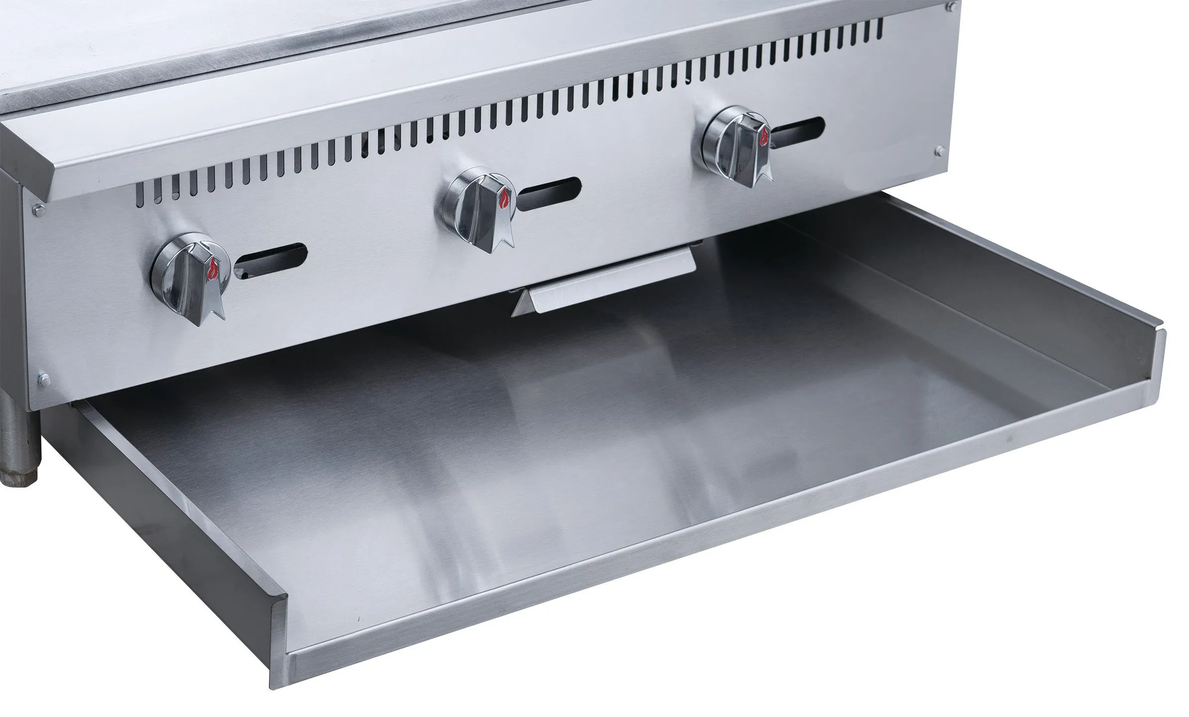 Chef AAA - TCGM24 Commercial 24 in. Countertop with Griddle with 2 Burners NG
