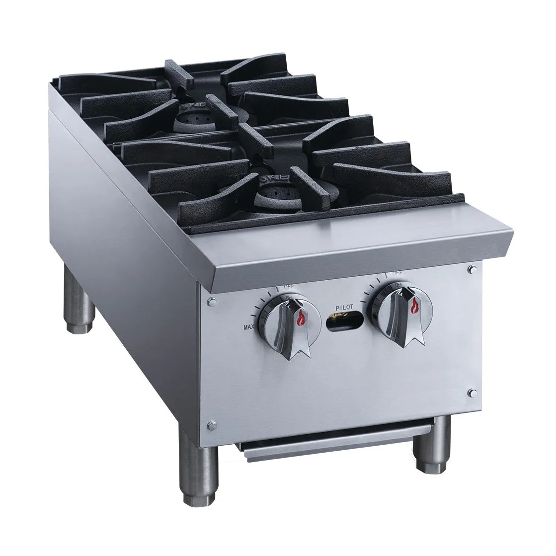 Chef AAA - TCHPA12 Commercial 12 Countertop Hot Plate with 2 Burners