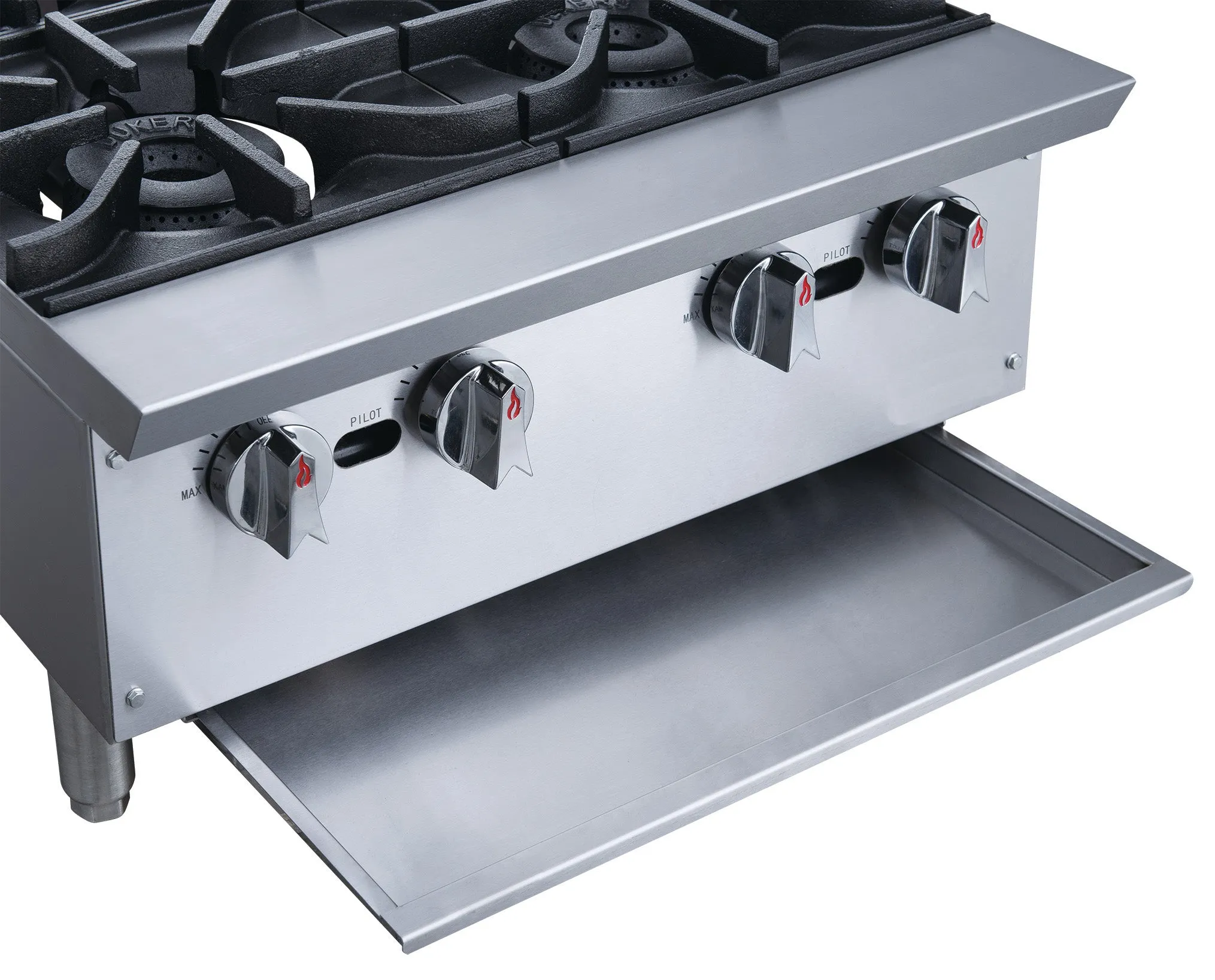 Chef AAA - TCHPA12 Commercial 12 Countertop Hot Plate with 2 Burners