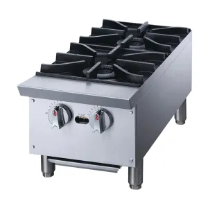 Chef AAA - TCHPA12 Commercial 12 Countertop Hot Plate with 2 Burners