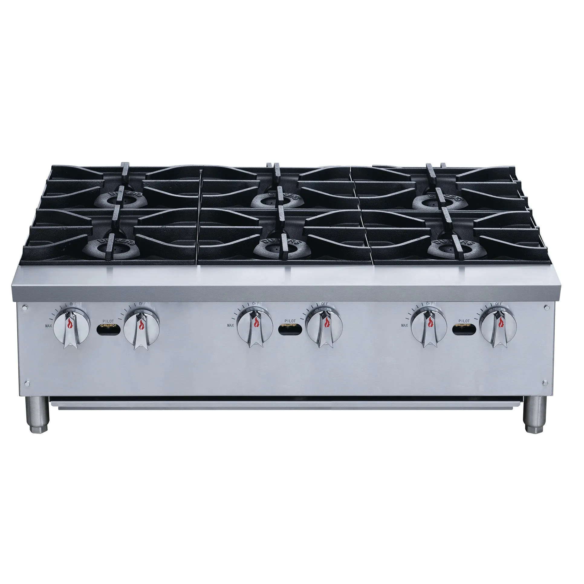 Chef AAA - TCHPA36 Commercial 36 Hot Plate with 6 Burners NG