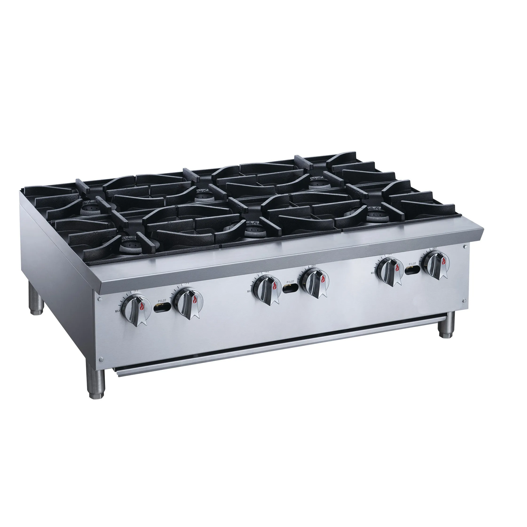 Chef AAA - TCHPA36 Commercial 36 Hot Plate with 6 Burners NG