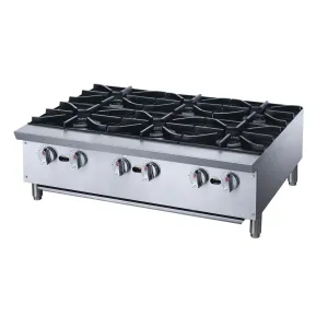 Chef AAA - TCHPA36 Commercial 36 Hot Plate with 6 Burners NG