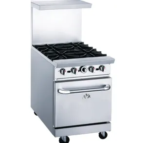 Chef AAA - TCR24-4B Commercial 24 Oven Range Four Open Burners Natural Gas