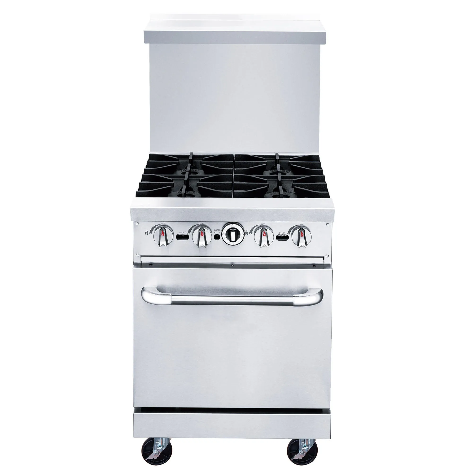 Chef AAA - TCR24-4B Commercial 24 Oven Range Four Open Burners Natural Gas
