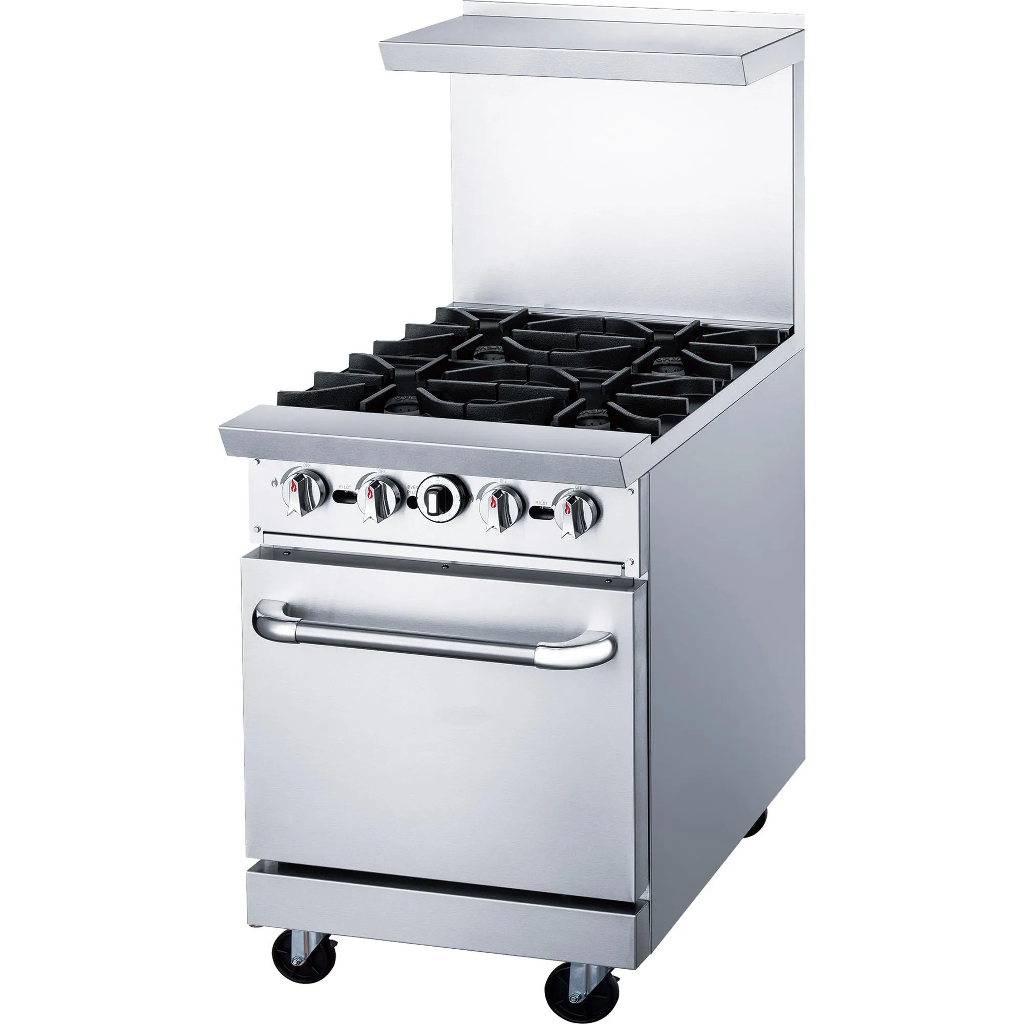 Chef AAA - TCR24-4B Commercial 24 Oven Range Four Open Burners Natural Gas