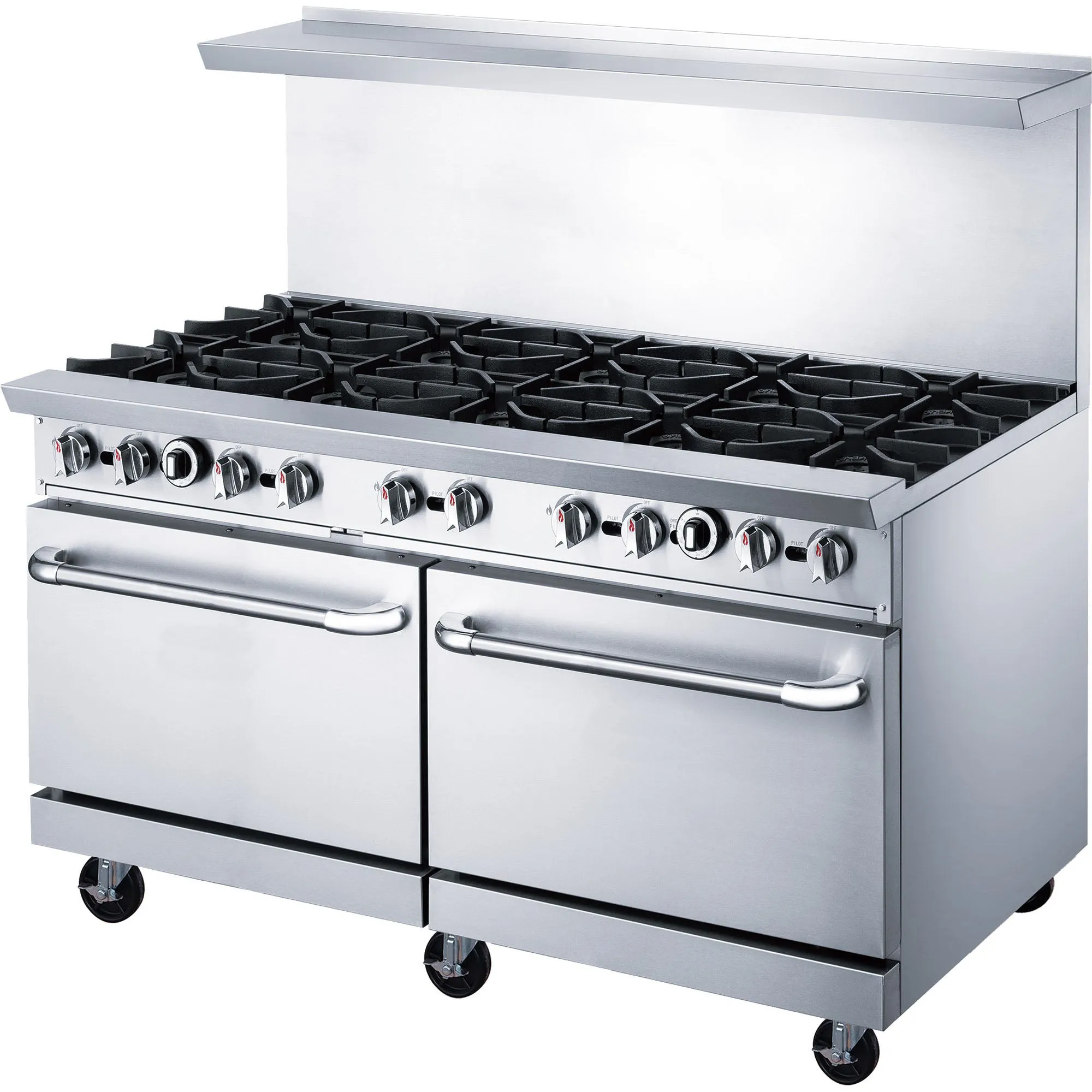 Chef AAA - TCR60-10B Commercial 60 Oven Range Ten Open Burner Natural Gas