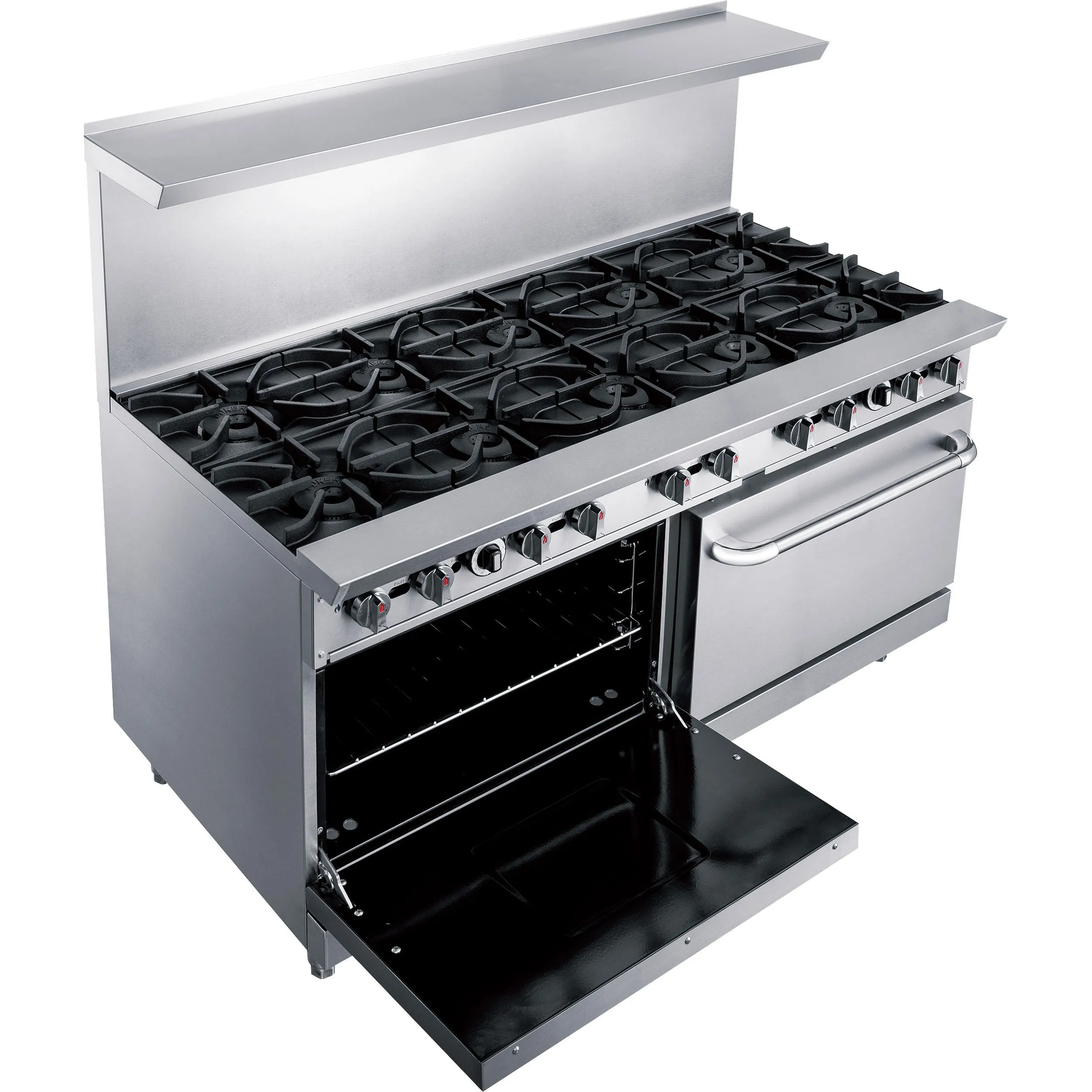 Chef AAA - TCR60-10B Commercial 60 Oven Range Ten Open Burner Natural Gas