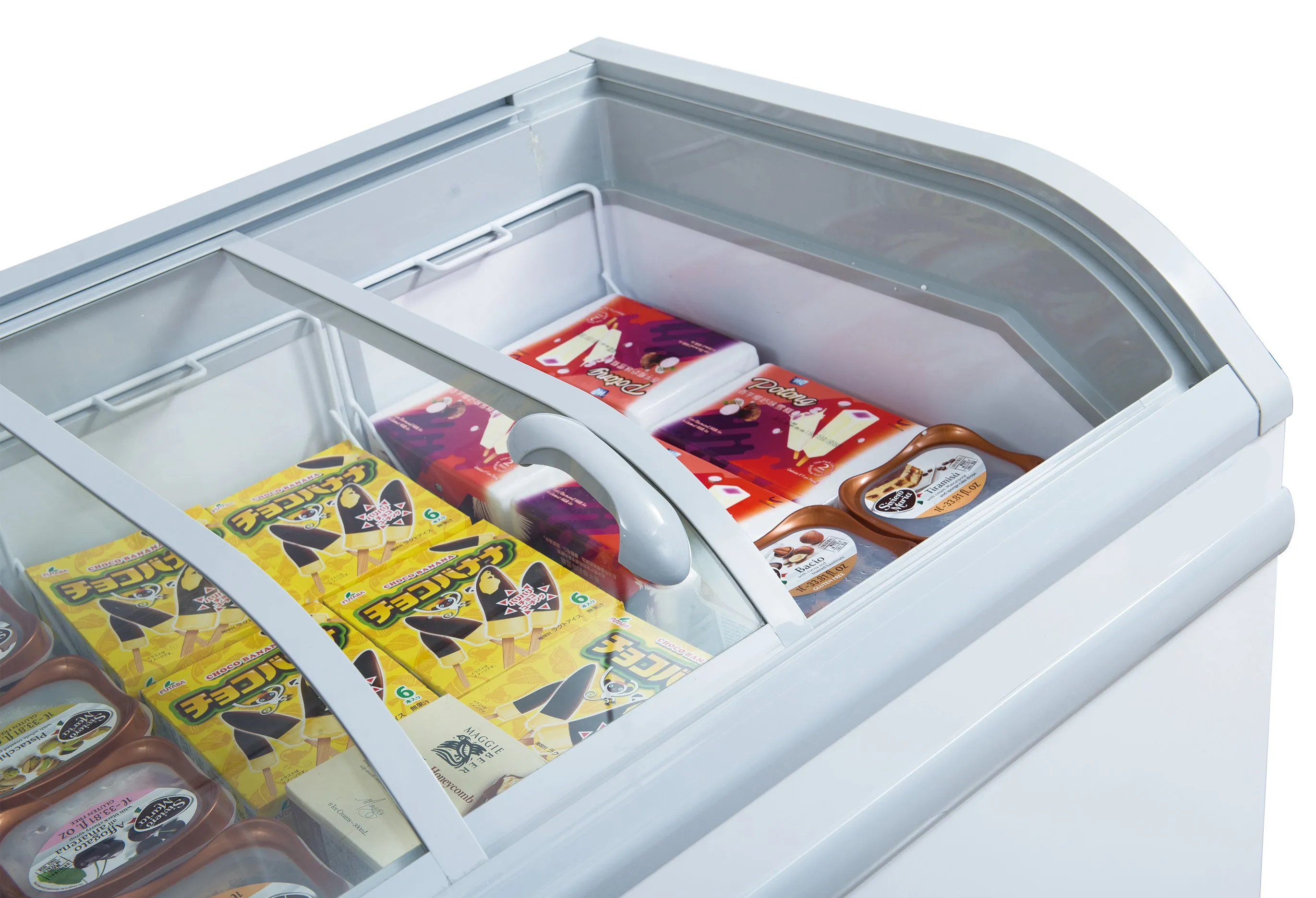 Chef AAA - TD-500Y. Commercial 56 Glass Door Frozen Food or Ice Cream Chest Freezer Display