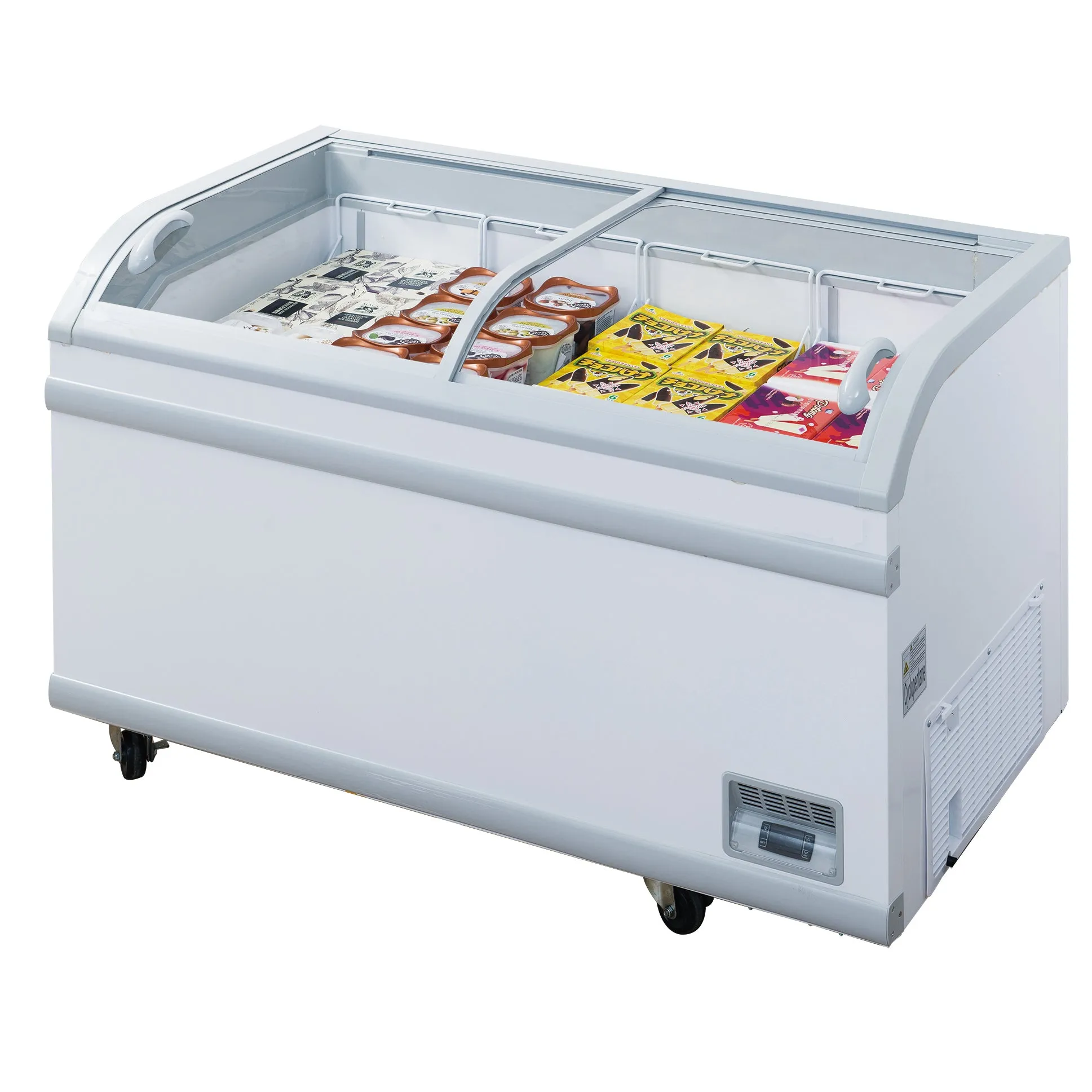 Chef AAA - TD-500Y. Commercial 56 Glass Door Frozen Food or Ice Cream Chest Freezer Display