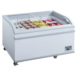 Chef AAA - TD-700Y. Commercial 79 Glass Door Frozen Food or Ice Cream Chest Freezer Display