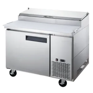 Chef AAA - TICL1-HC. 44 Commercial Sandwich Prep Table Refrigerator 6 Pans 1 Door Stainless Steel 9.8 cu.ft.