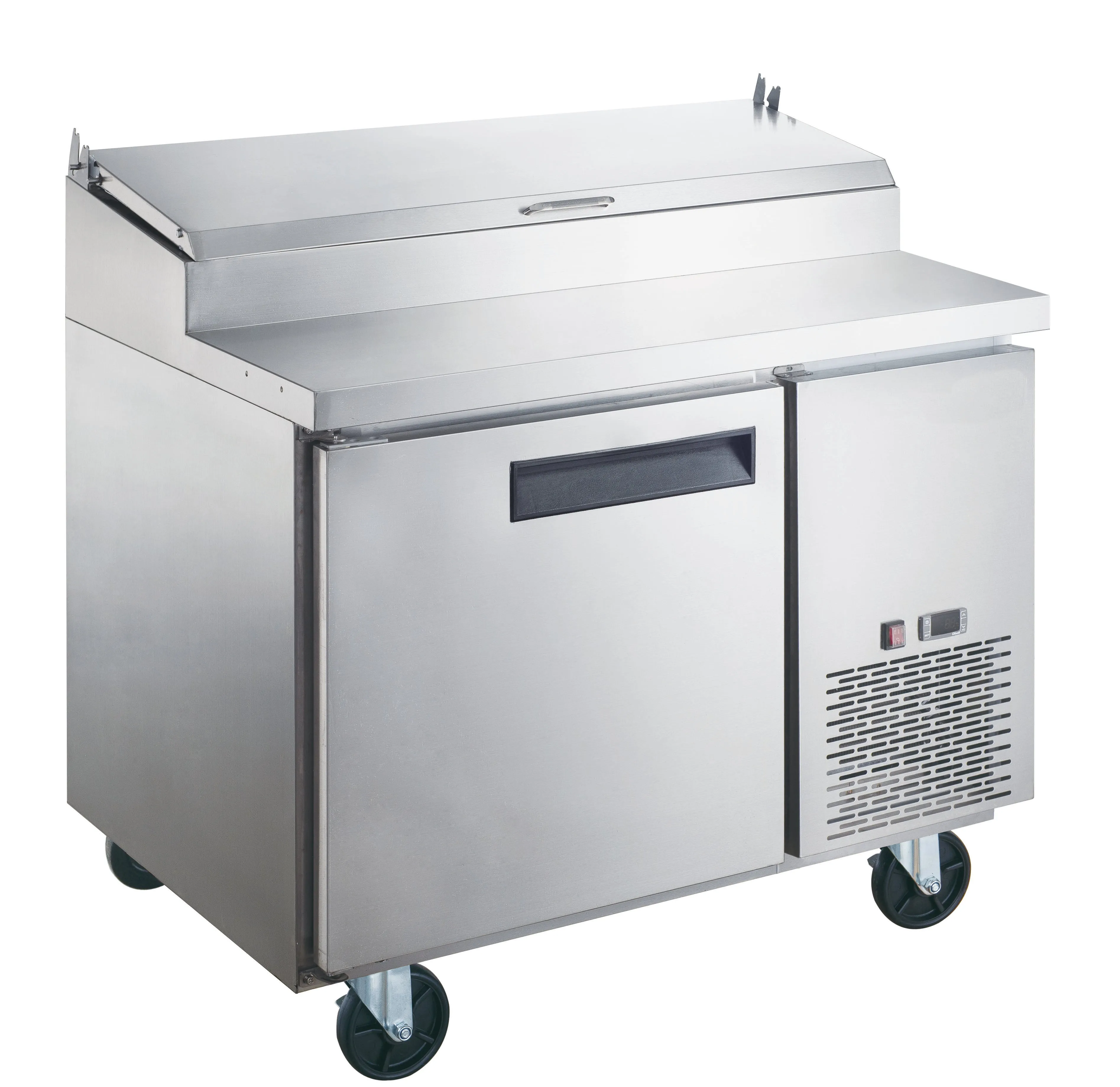Chef AAA - TICL1-HC. 44 Commercial Sandwich Prep Table Refrigerator 6 Pans 1 Door Stainless Steel 9.8 cu.ft.