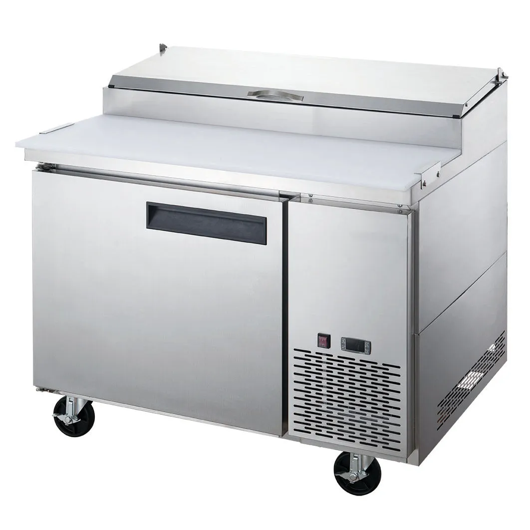 Chef AAA - TICL1-HC. 44 Commercial Sandwich Prep Table Refrigerator 6 Pans 1 Door Stainless Steel 9.8 cu.ft.