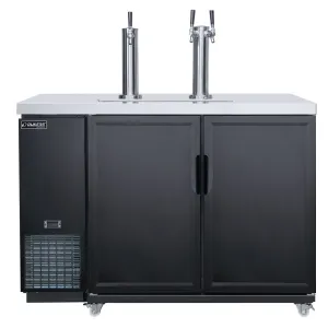 Chef AAA - TKB72-M3 72 Commercial Dual Tower 4 Tap Kegerator Beer Dispenser