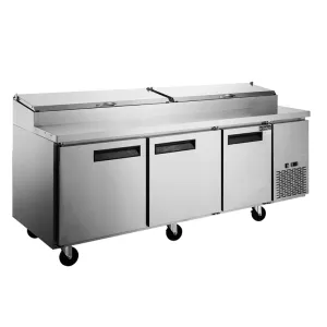 Chef AAA - TPP90-12-S3. Commercial 90 12 Pan Pizza Prep Table Refrigerator