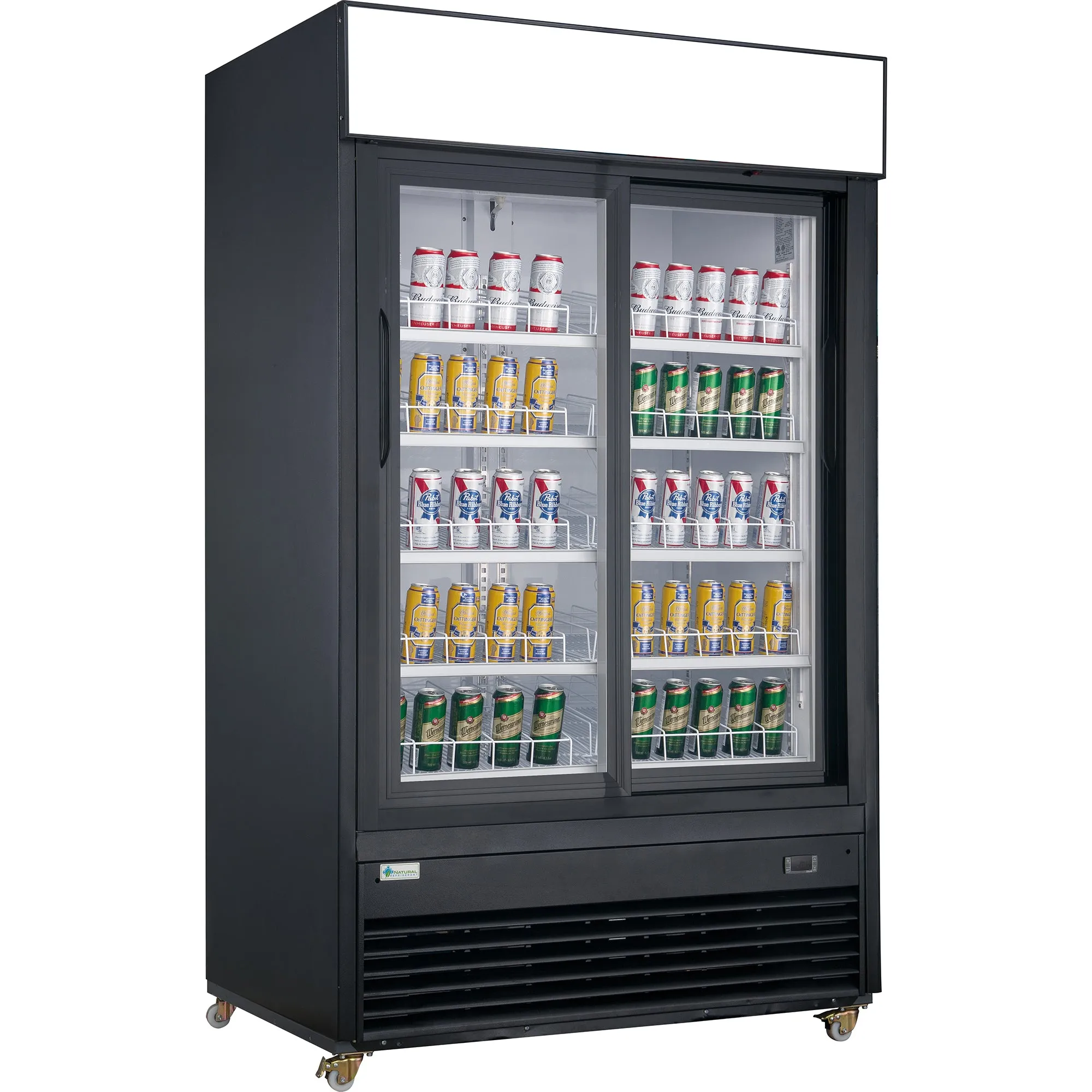 Chef AAA - TSM-40SR Commercial 47 2 Glass Door Merchandiser Refrigerator 39cu.ft NSF