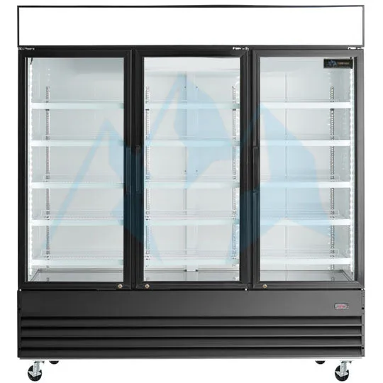 Chef AAA - TSM69R Commercial 78 3 Glass Door Refrigerator 69.43 cu.ft.