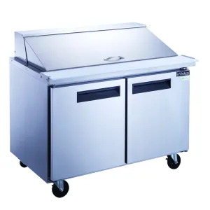 Chef AAA - TSP48-18M Commercial 48 18 Pan Salad. Sandwich Food Prep Table Refrigerator Mega Top 11.47 cu. ft.
