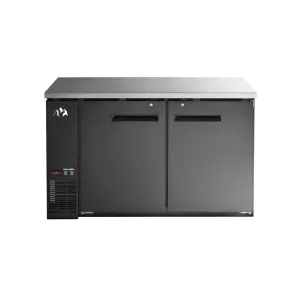 Chef AAA - UBB-3F-HC. Commercial 70 Solid Door Back Bar Refrigerator Black 23.3 Cu.ft.