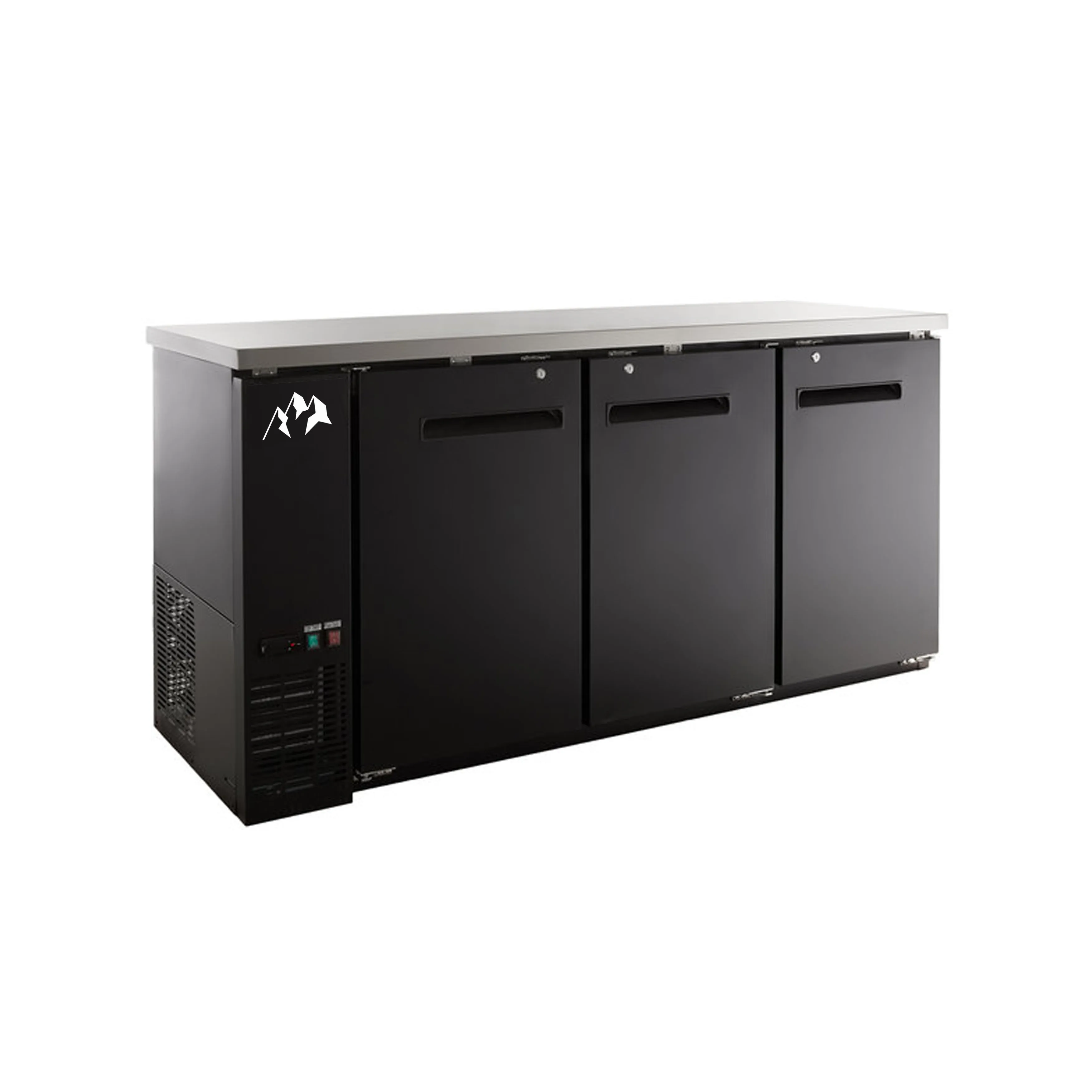Chef AAA - UBB-72-HC. Commercial 72 Solid Door Back Bar Refrigerator 19.6 cu.ft.