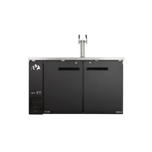 Chef AAA - UDD-2-HC. Commercial 59 Single Tap Kegerator Beer Dispenser (2) 1/2 Keg Capacity 19 cu.ft.