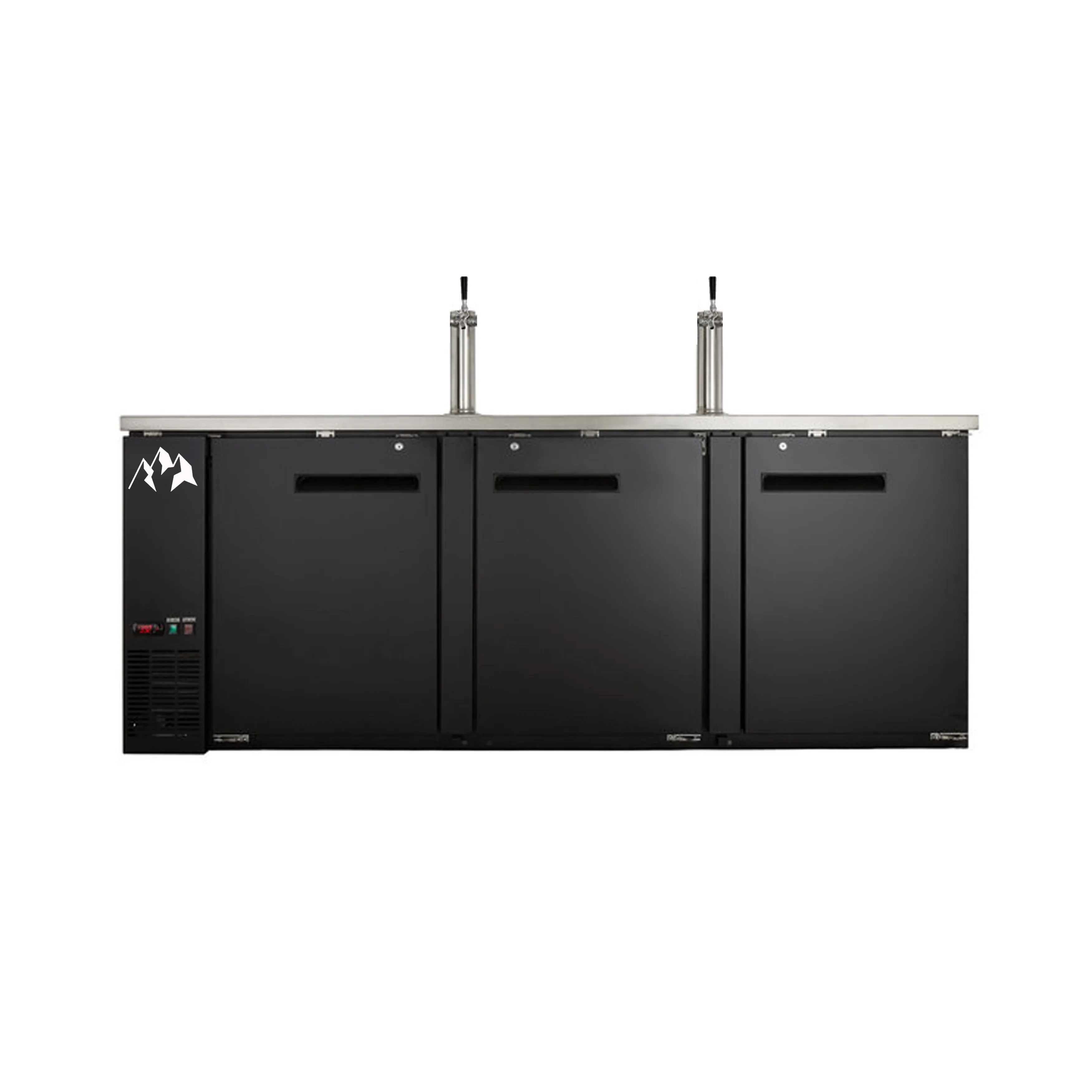 Chef AAA - UDD-4-HC. Commercial 91 Kegerator / Beer Dispenser with (2) 1 Tap Towers - (4) 1/2 Keg Capacity 32 cu.ft.