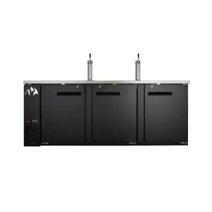 Chef AAA - UDD-4-HC. Commercial 91 Kegerator / Beer Dispenser with (2) 1 Tap Towers - (4) 1/2 Keg Capacity 32 cu.ft.