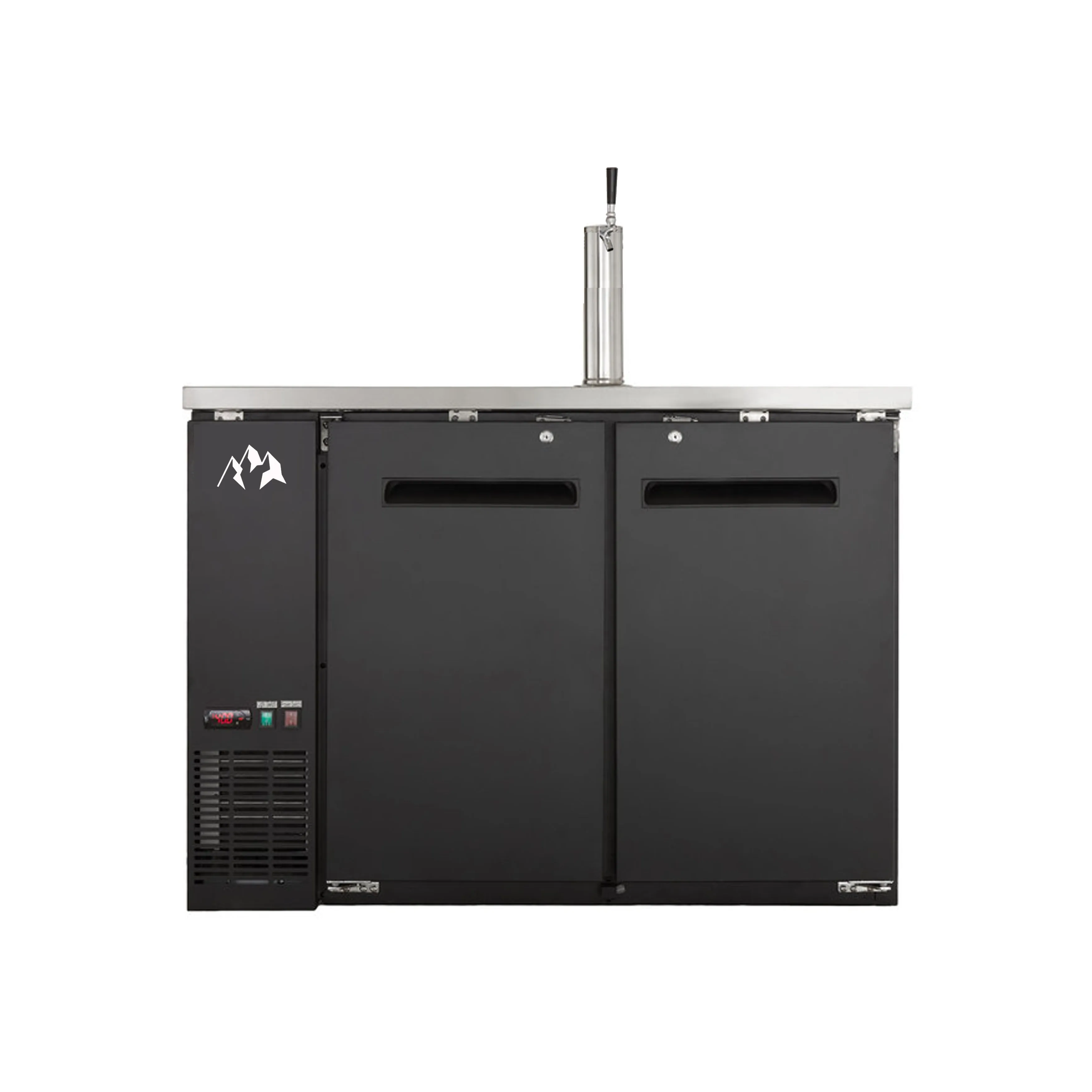 Chef AAA - UDD-48-HC. Commercial 48 Single Tap Kegerator Beer Dispenser (2) 1/2 Keg Capacity 11.8 cu.ft.