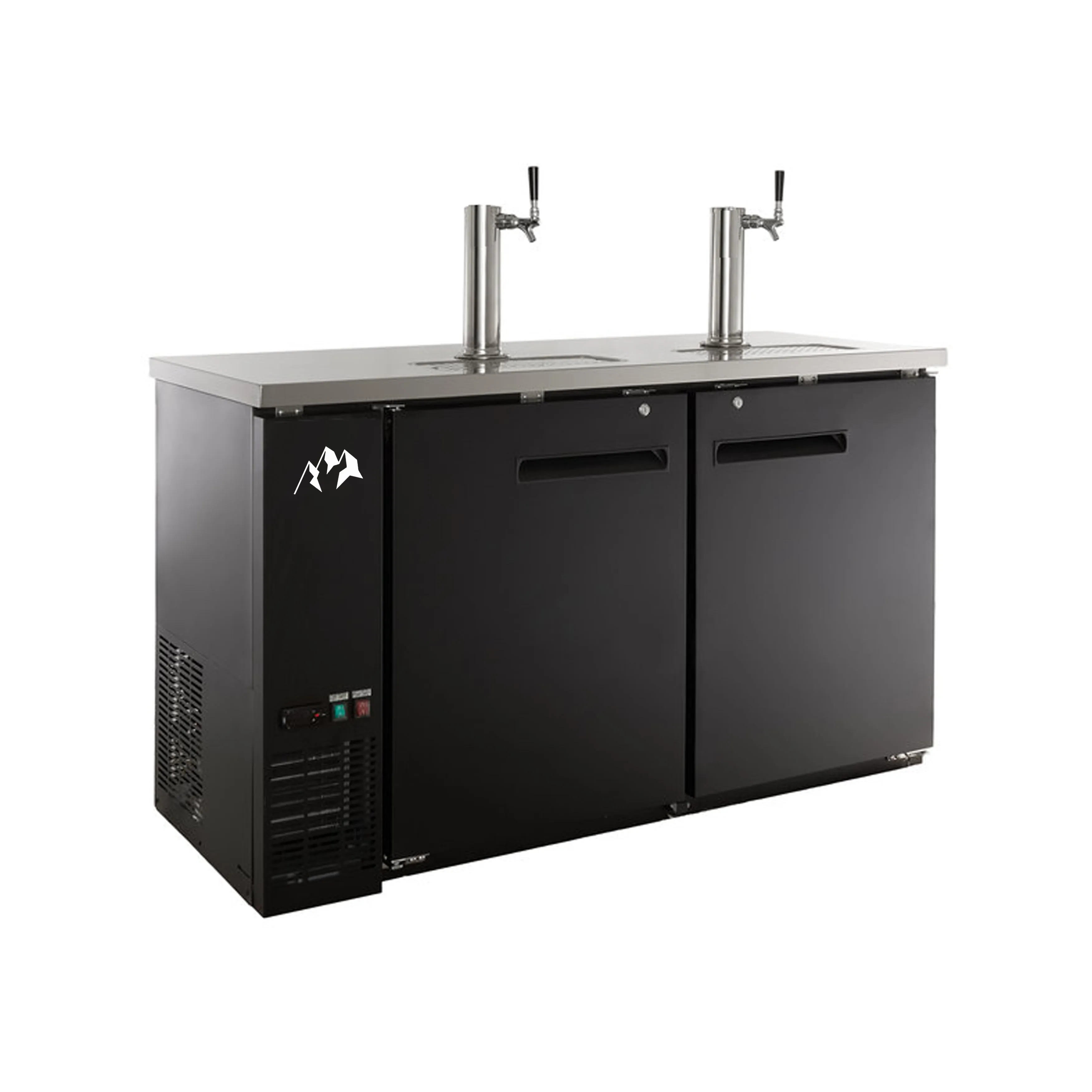 Chef AAA - UDD-60-HC. Commercial 60 Single Tap Kegerator Beer Dispenser (2) 1/2 Keg Capacity 15.8 cu.ft.