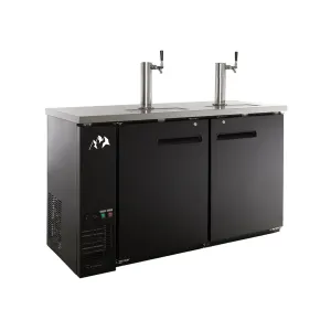 Chef AAA - UDD-60-HC. Commercial 60 Single Tap Kegerator Beer Dispenser (2) 1/2 Keg Capacity 15.8 cu.ft.