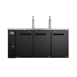 Chef AAA - UDD-72-HC. Commercial 72 Single Tap Kegerator Beer Dispenser (3) 1/2 Keg Capacity 19.6 cu.ft.