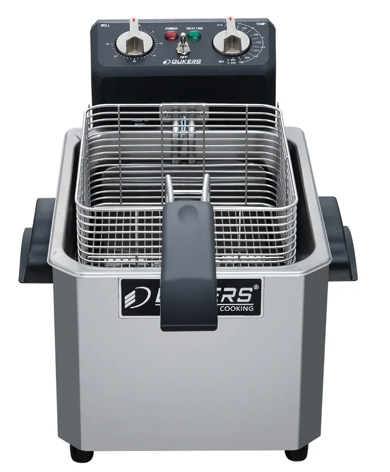 Dukers - DCF15E. 15lb One Basket Electric Countertop Deep Fryer