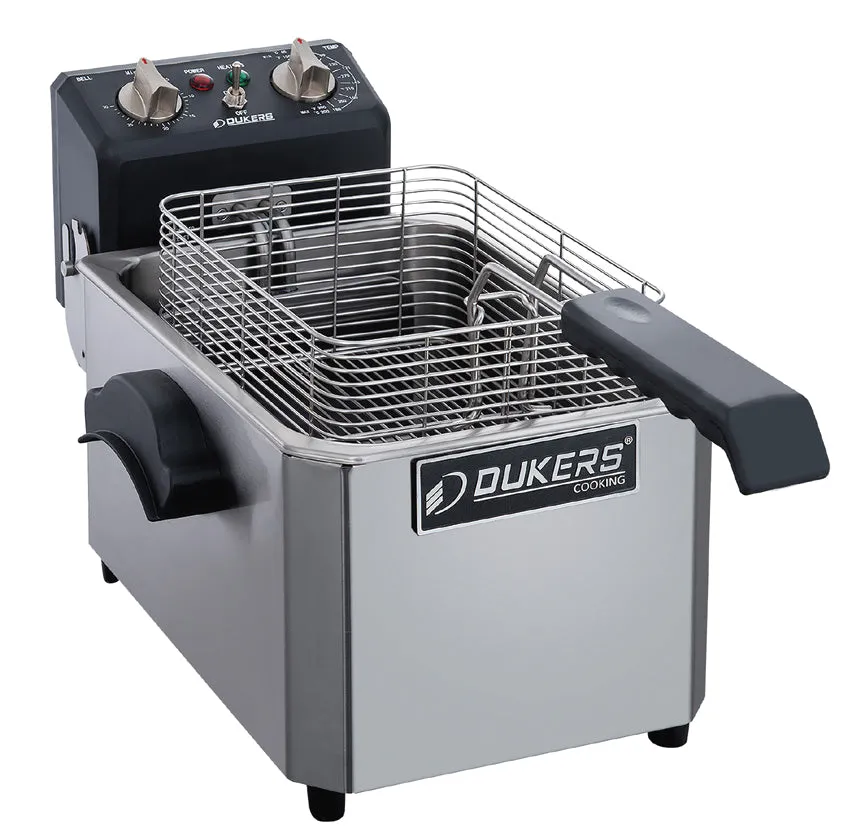Dukers - DCF7E. 7lb Single Basket Electric Countertop Deep Fryer