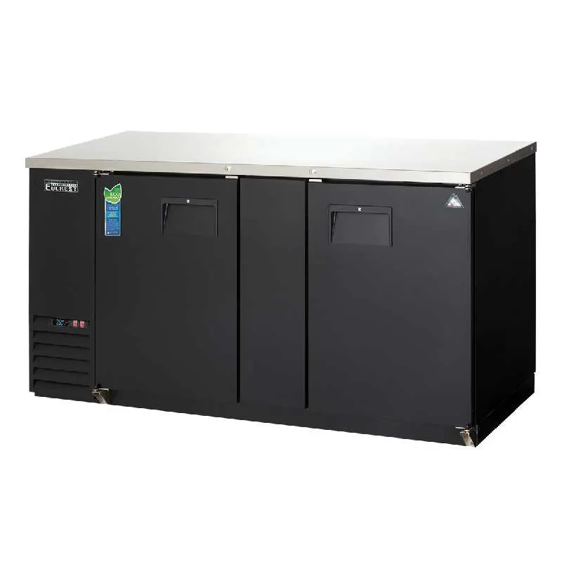 Everest - EBB69-24. Commercial 68 Back Bar Beverage Cooler 24 Deep Solid Door 20 cu.ft.