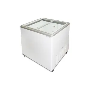 Excellence Industries - EURO-10HC. 39 Commercial Flat Top Glass Door Display Freezer 9.6 cu. ft.