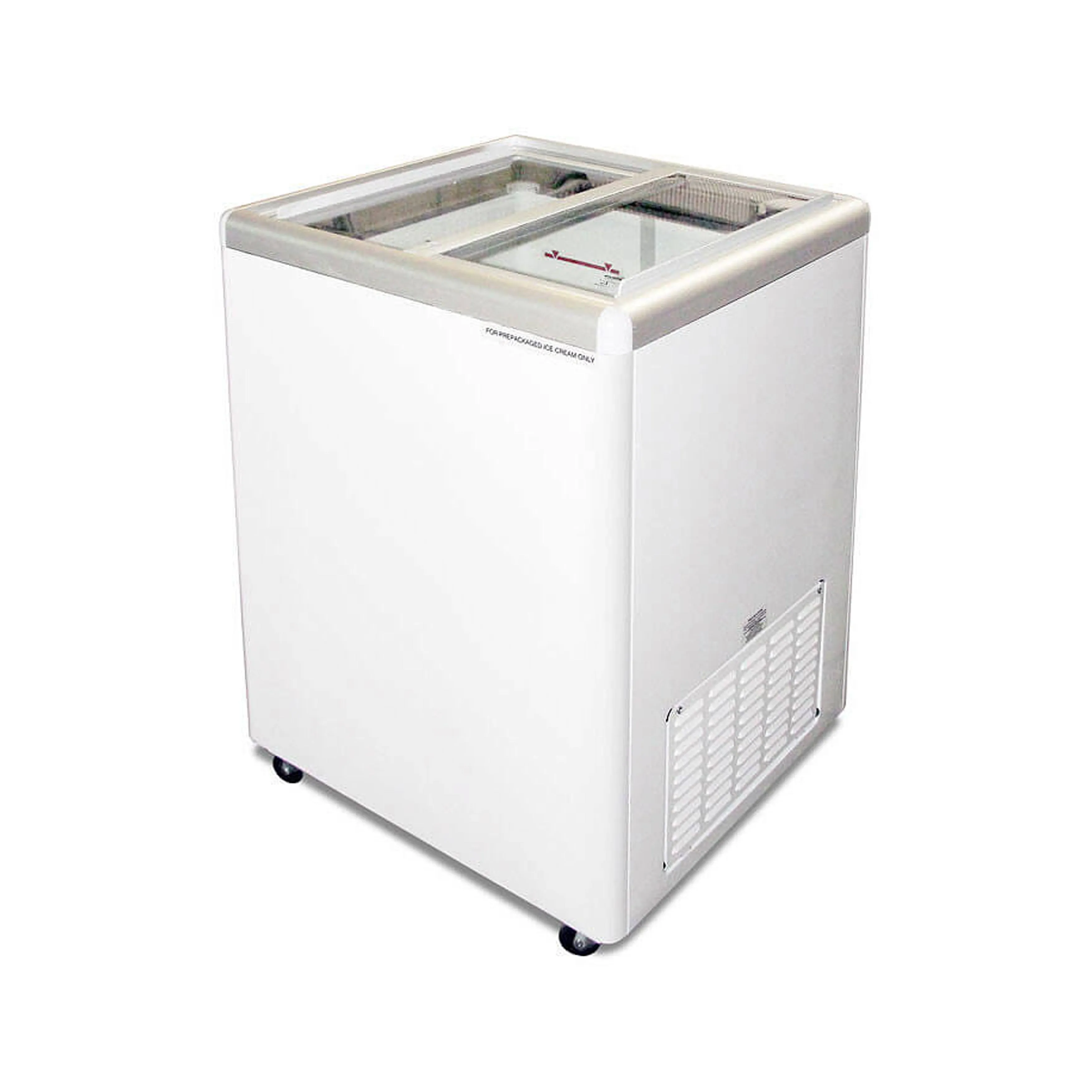 Excellence Industries - EURO-5HC. 24 Commercial Flat Top Glass Door Display Freezer 5 cu. ft.