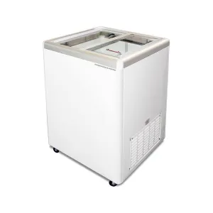 Excellence Industries - EURO-5HC. 24 Commercial Flat Top Glass Door Display Freezer 5 cu. ft.