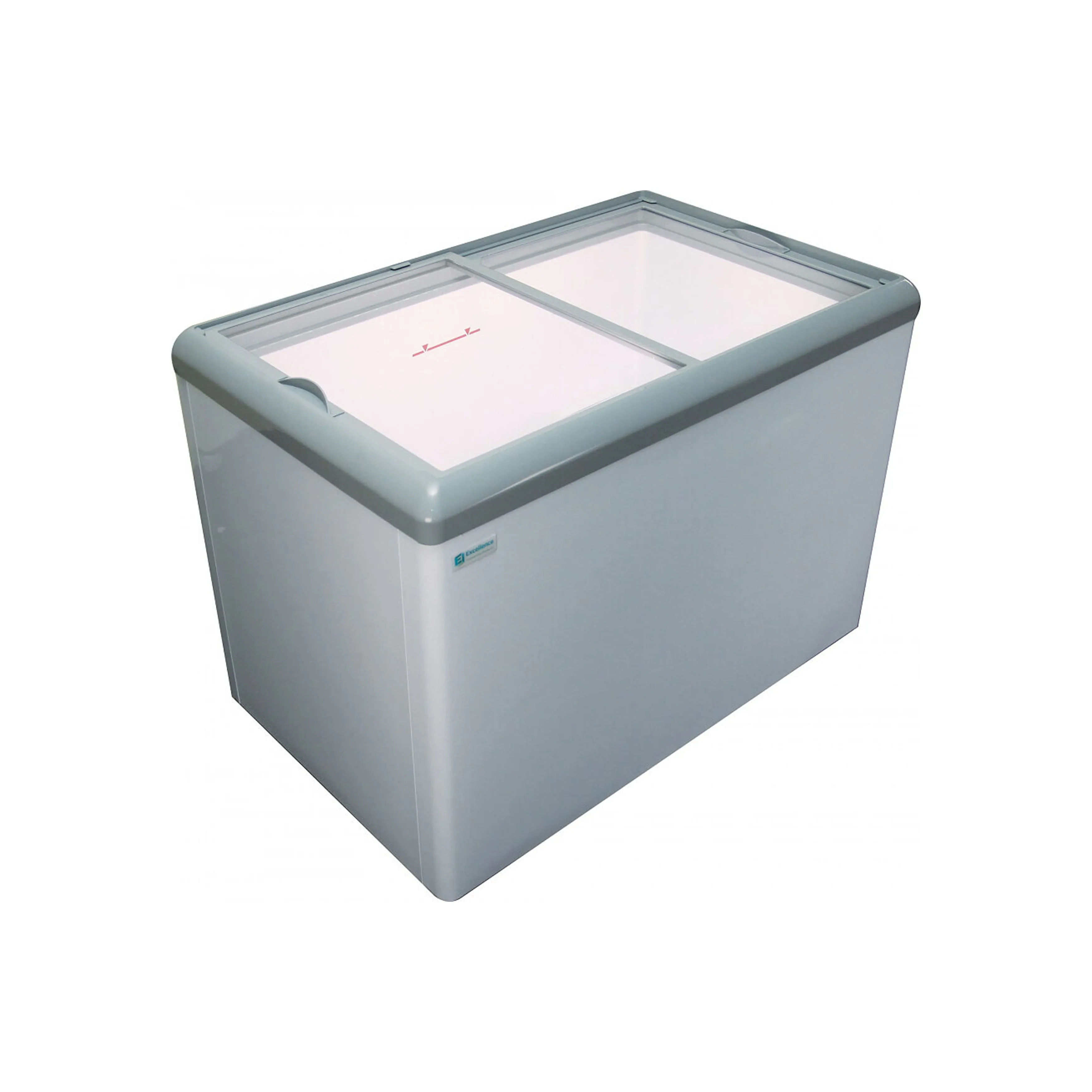 Excellence Industries - HB-20HCD. 70 Commercial Flat Top Dual Temp Display Freezer / Cooler 20 cu. ft.