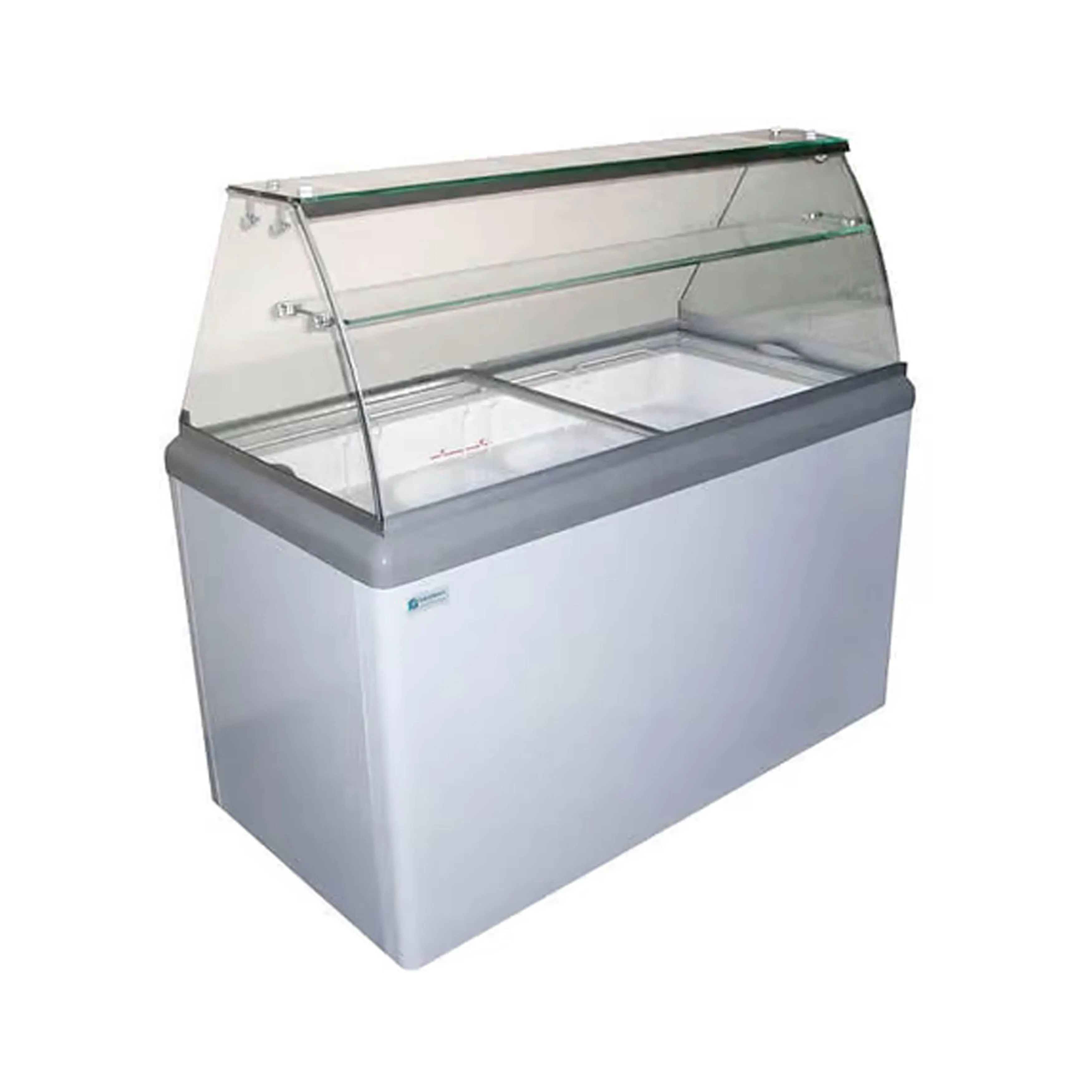 Excellence Industries - HBD-6HC. 43 Commercial Glass Door Ice Cream Dipping Cabinet Freezer (10) 3-Gallon Tubs 11.1 cu.ft.