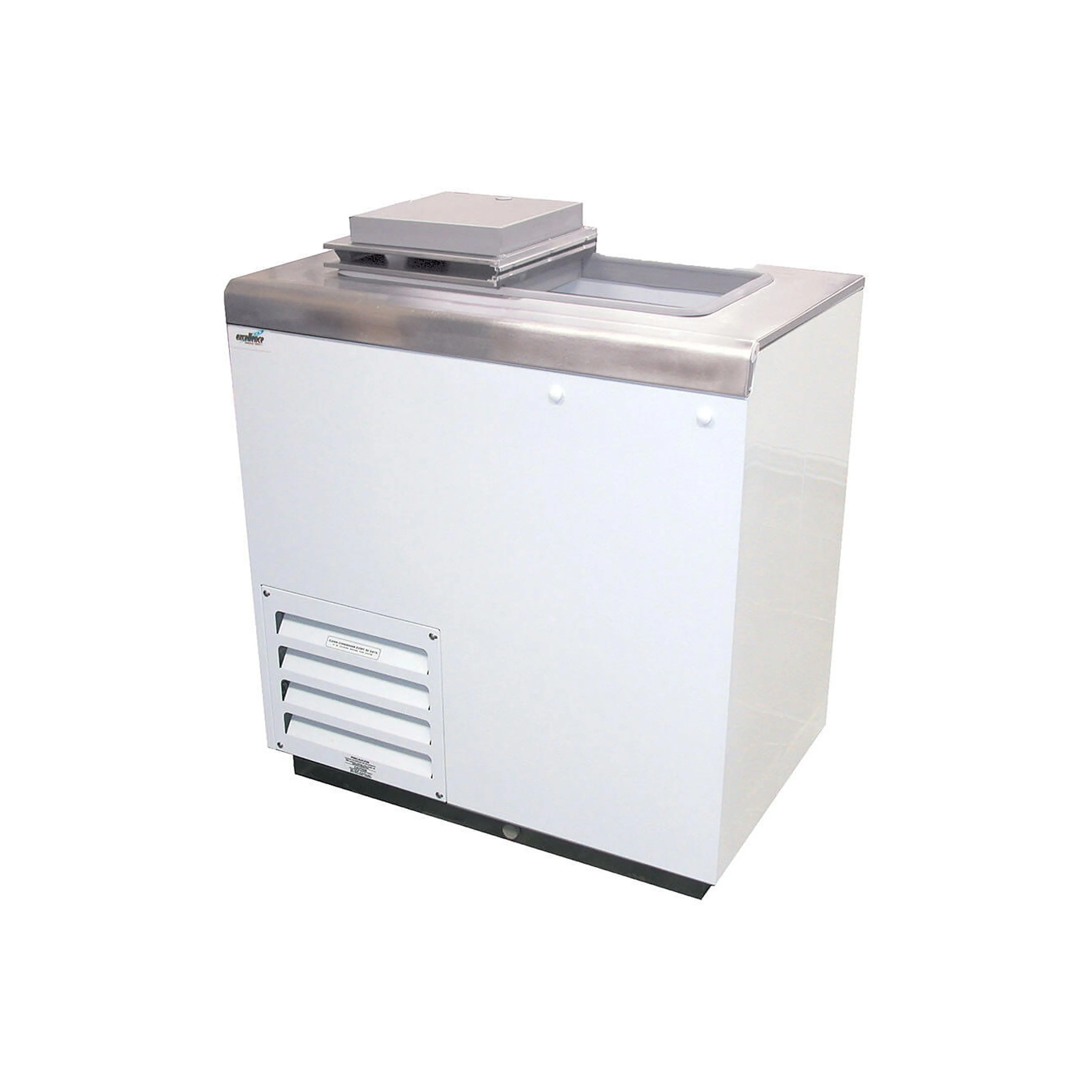 Excellence Industries - HFF-2HC. 31 Commercial 4 Tub Flip Top Ice Cream Dipping Cabinet White