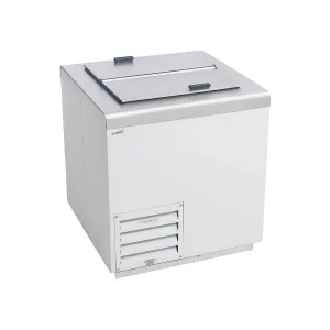 Excellence Industries - HFF-4HC. 30 Commercial 7 Tub Flip Top Ice Cream Dipping Cabinet White